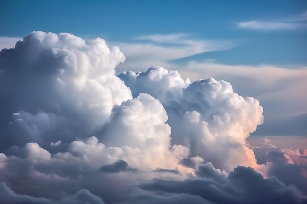 Veel wolken over de hemelachtergrond