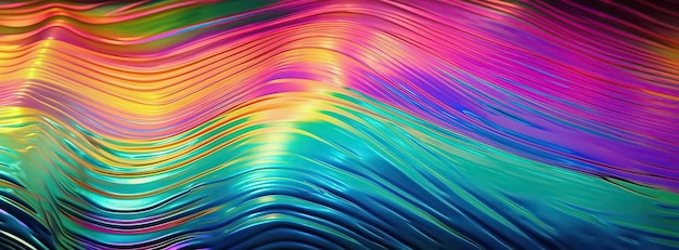 Veelkleurige achtergrond met regenboog holografische textuur Generatieve AI illustratie