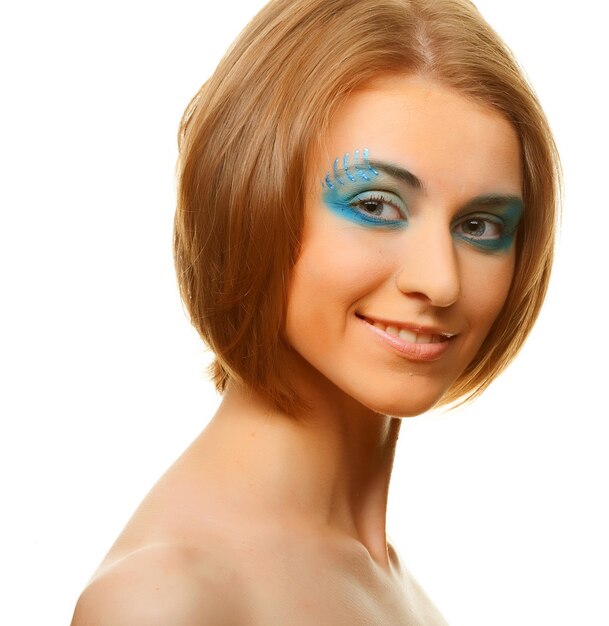 Veelkleurige creativiteit make-up vrouw