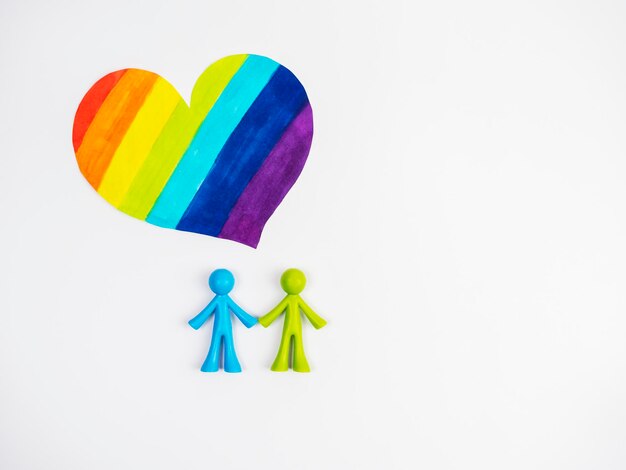 Veelkleurige LGBT-hartbeeldjes Het concept van niet-traditionele familierelaties