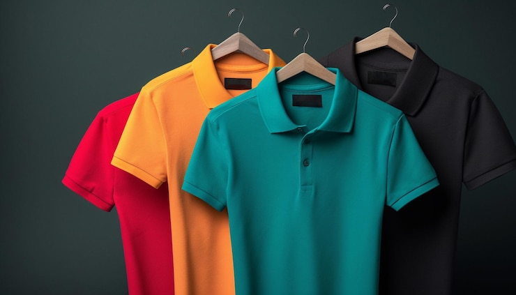 Foto veelkleurige overhemden hangen aan kleerhangers in een kledingwinkel gegenereerd door ai