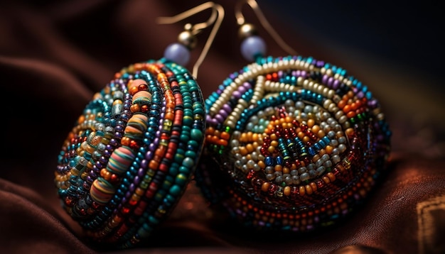 Veelkleurige sieradencollectie halskettingen armbanden en souvenirs voor persoonlijke elegantie gegenereerd door kunstmatige intelligentie