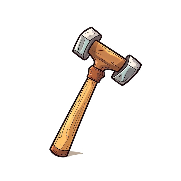 Foto veelzijdige hammer construction tool cartoon vierkante illustratie