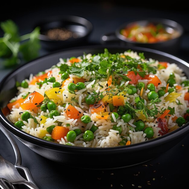 Veg Pulao Fragrant rice cooked with mixed vegetables and spices Quick