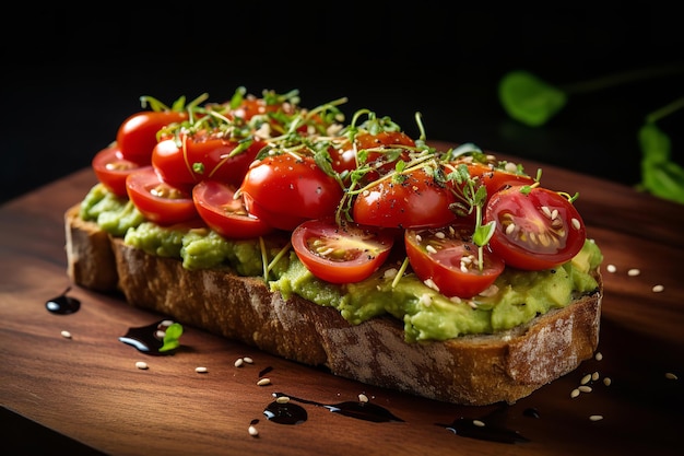 Vegan Avocado Toast with Cherry Tomatoes