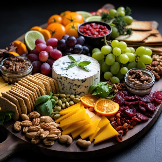 Vegan cheeseboard colorful flavorful and dairyfree