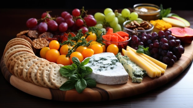 Vegan cheeseboard kleurrijk smaakvol en melkvrij