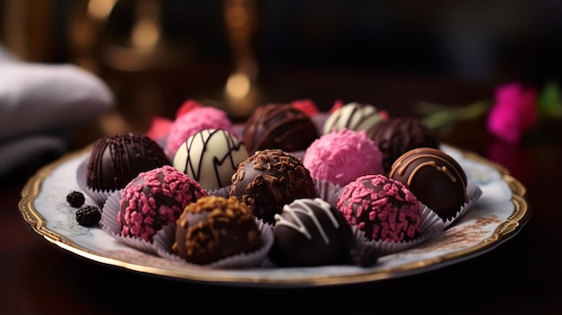 Vegan Chocolate Truffles Elegant Dessert