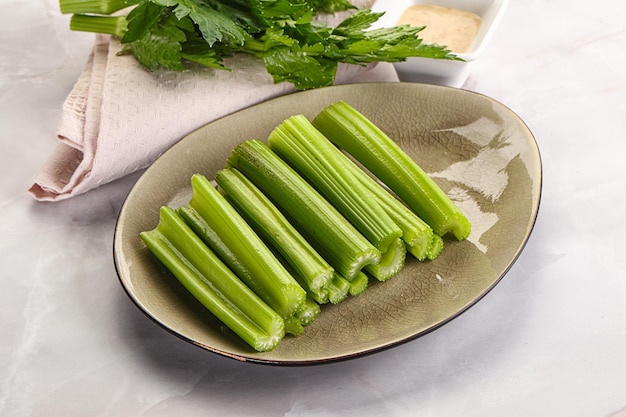 Vegan cuisine dietary celery cticks snack