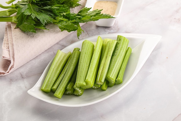 Vegan cuisine dietary celery cticks snack