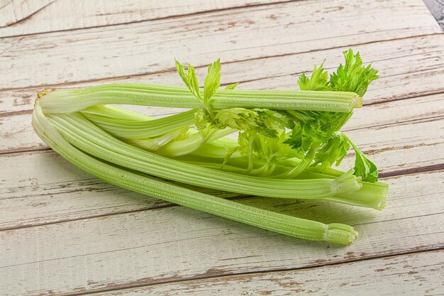 Vegan cuisine raw celery stem