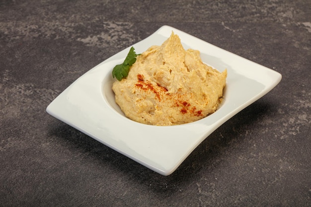 Vegan dietary cusine humus snack