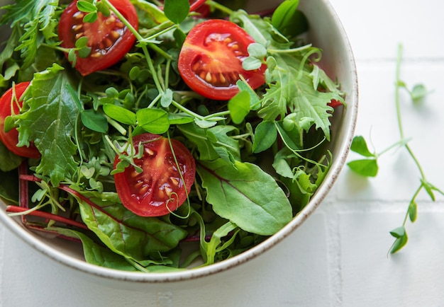 Vegan food healthy fresh vegetables salad