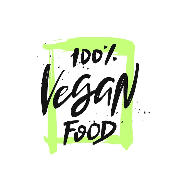 Photo vegan food inscription hand drawn quote