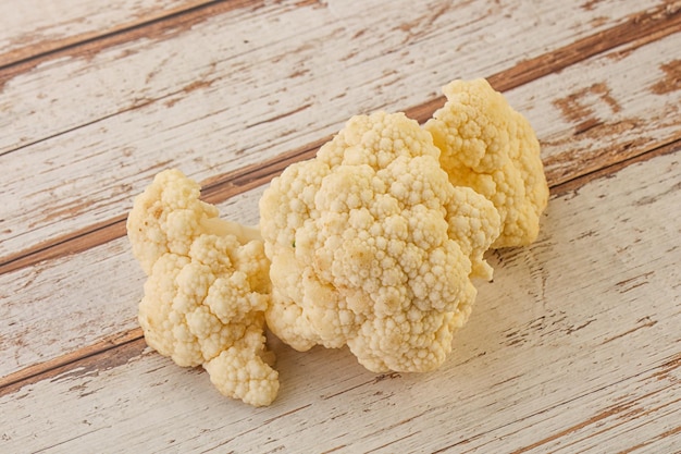 Vegan food Raw white cauliflower cabbage heap