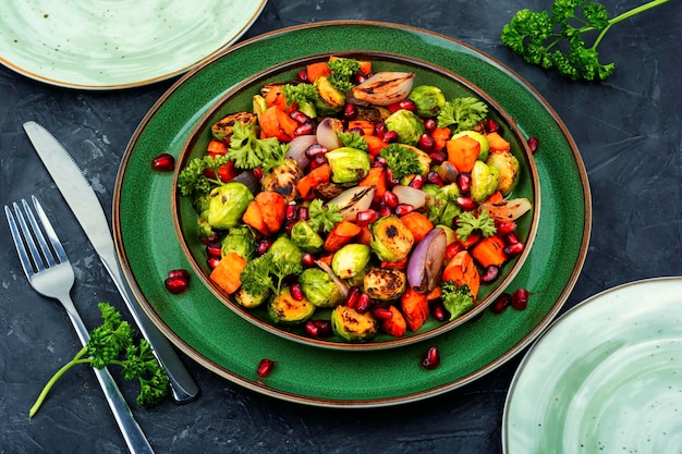 Vegan healthy vegetable salad