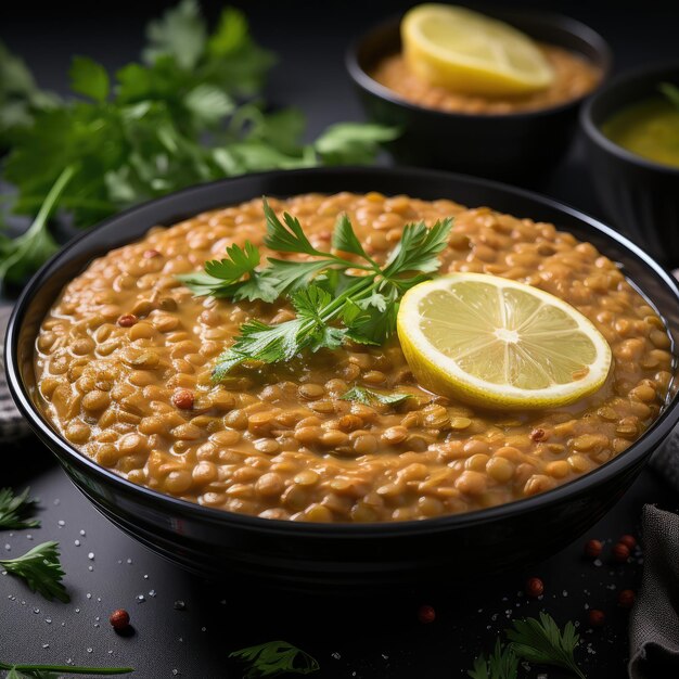 Photo vegan lentil stew hearty stew made with lentils vegetables and aromatic herbs vegan dinner