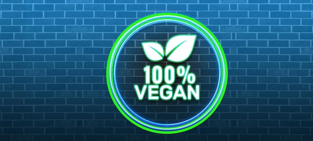 Vegan neon logo