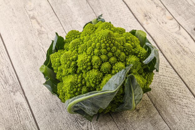 Vegan organic food Romanesco cabbage