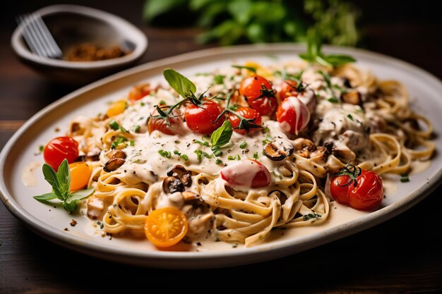 Vegan Pasta Dish with Creamy Cashew Sauce