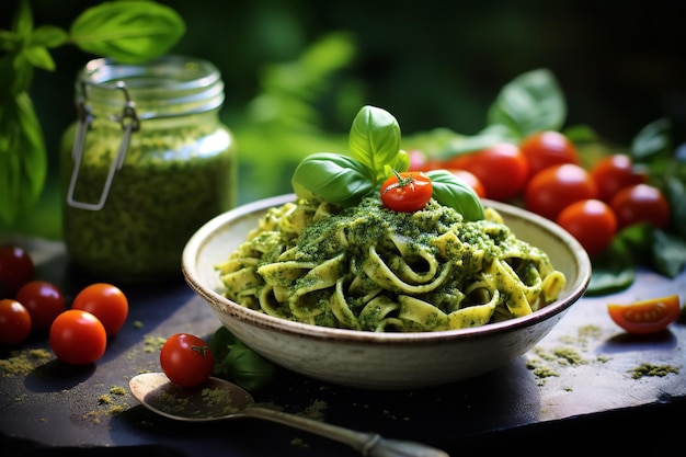 Vegan Pesto Healthy Meal