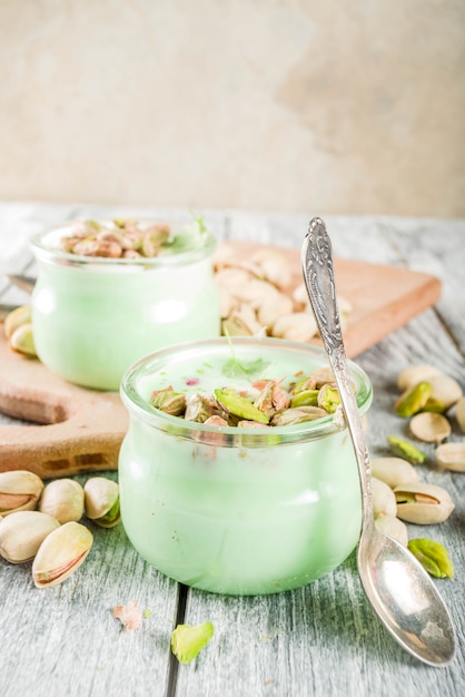 Vegan pistachio yogurt