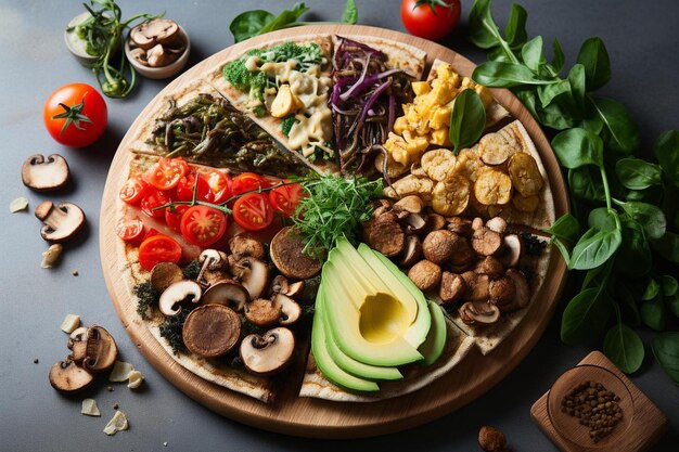 Photo vegan pizza with plantbased toppings best pizza picture photography