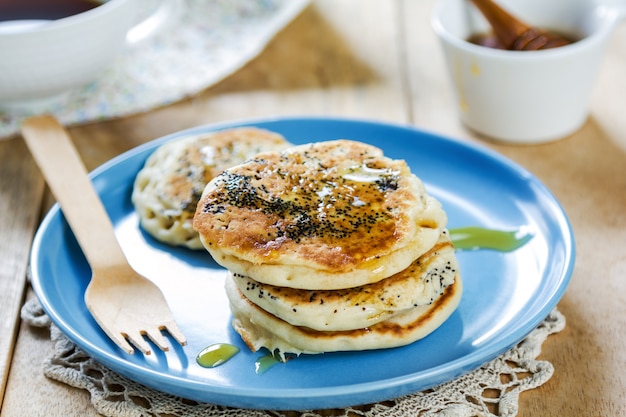 Vegan poppy seed pancake 