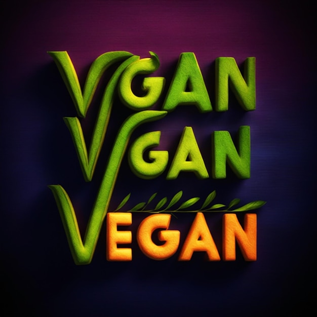 Foto un poster vegano per la giornata mondiale vegana