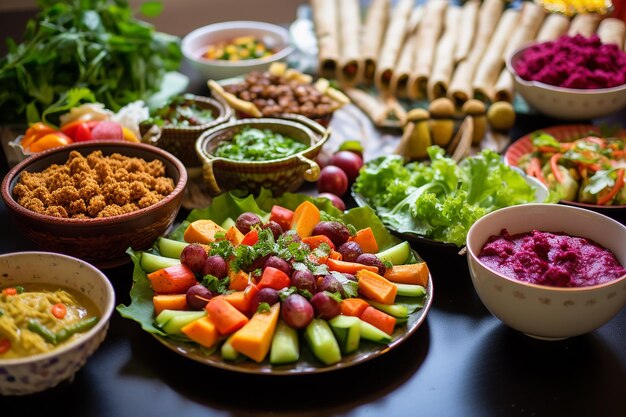 Vegan Ramadan Feast Spread