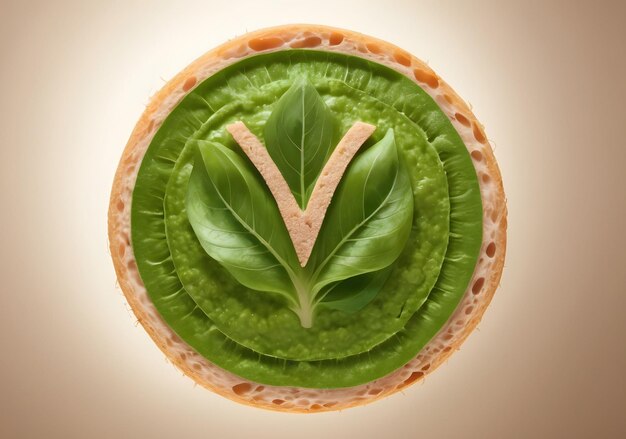 vegan symbol on a leaf