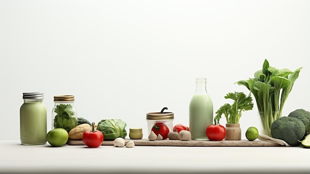 写真 ベガニズム (veganism) は植物ベースの食事 野菜を食べない生活様式 フルーツや野菜 自然産物