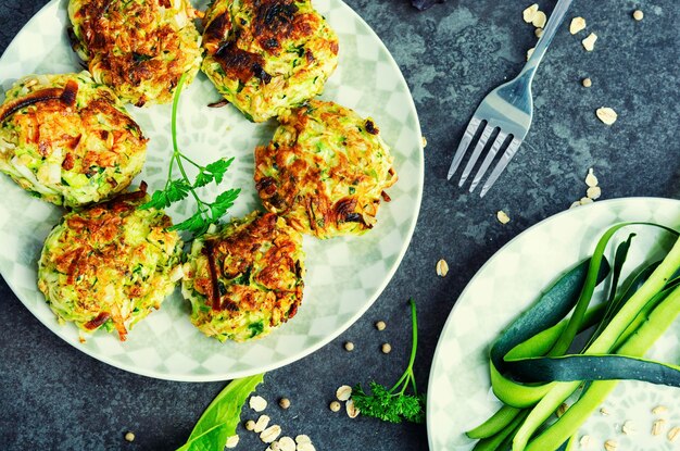 Vegan zucchini cutlets