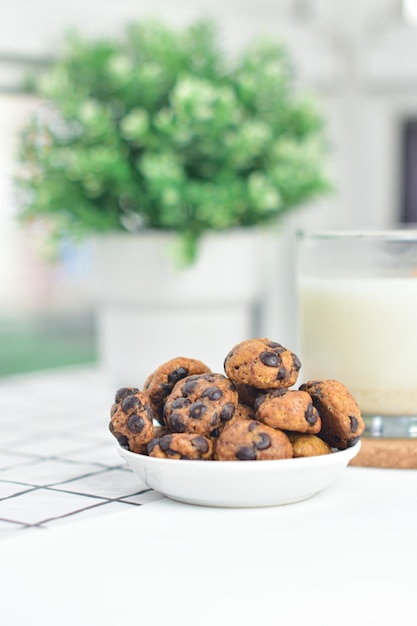 Foto veganistische chocoladekoekjes