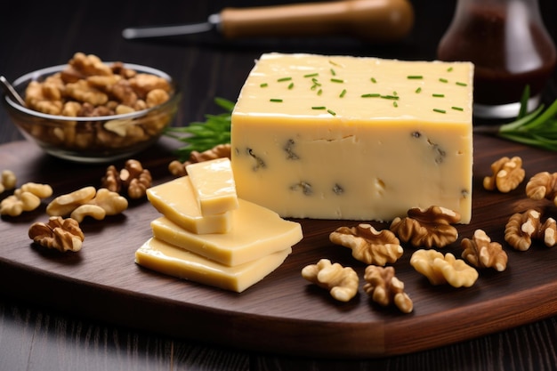 Veganistische kaas gemaakt van noten en soja