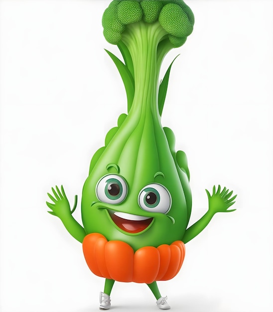 Foto personaggio mascotte vegetale 3d