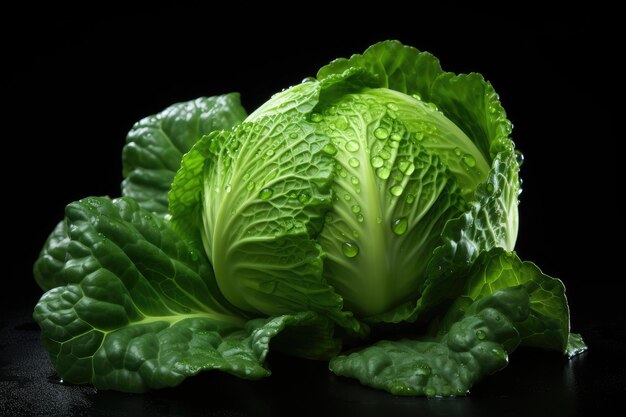 vegetable brussels sprout on isolated black background