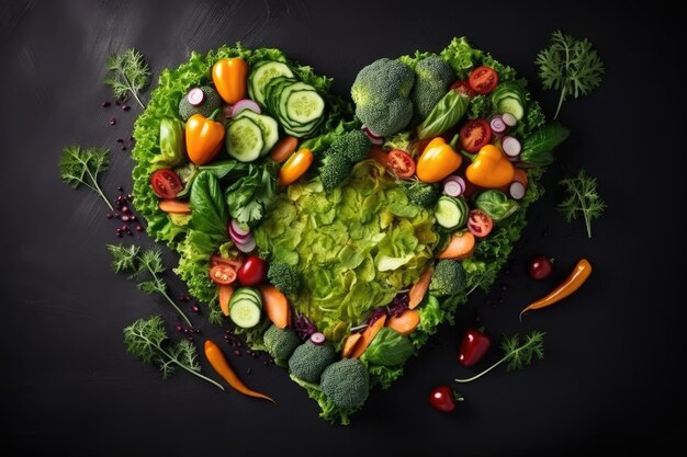 Premium Photo  Vegetable Carved Into Heart Shape For Culinary Delight