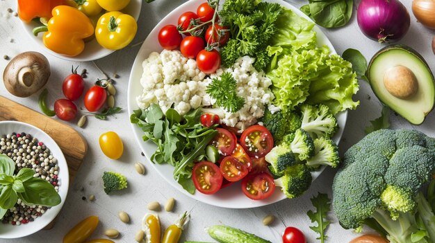 Foto composizione vegetale hd 8k carta da parati immagine fotografica