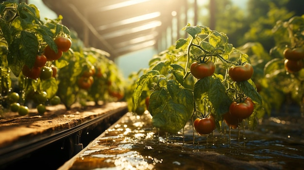 Vegetable cultivation farming in greenhouse