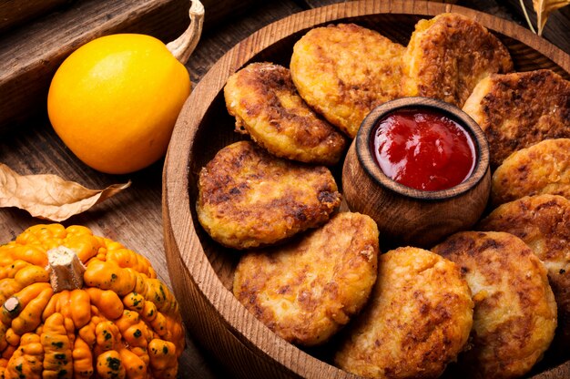 Vegetable cutlets with pumpkin