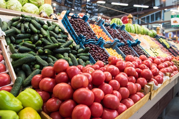 野菜農家市場カウンター