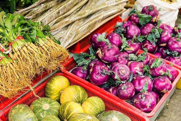 Photo vegetable in food market
