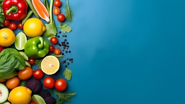 Vegetable healthy banner with some space for text