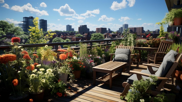 Photo a vegetable and herb garden in a metropolitan