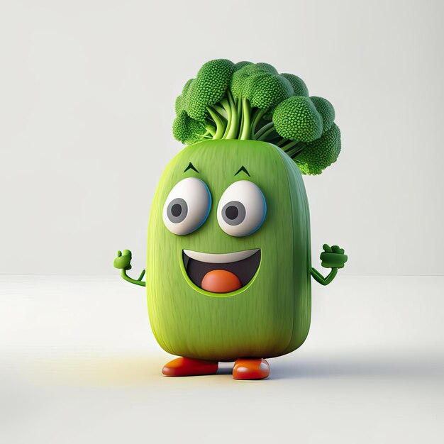Foto personaggio mascotte vegetale ia generativa