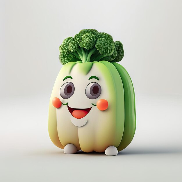 Foto personaggio mascotte vegetale ia generativa