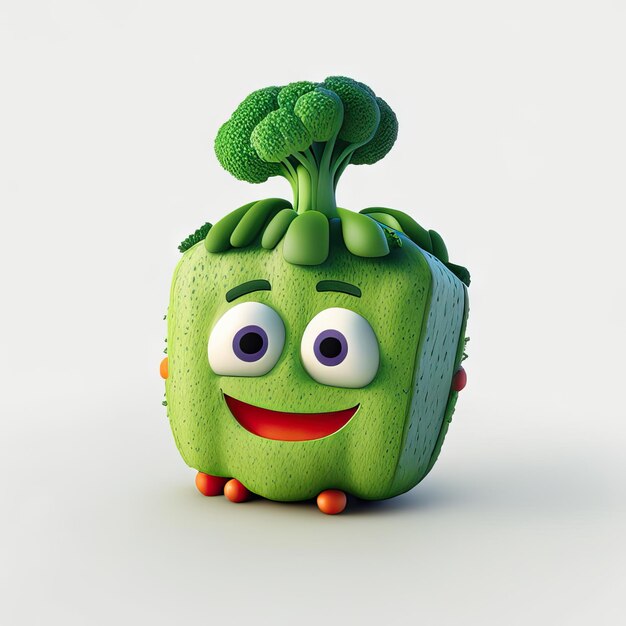 Photo vegetable mascot character generative ai