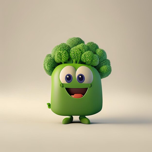 Foto personaggio mascotte vegetale ia generativa