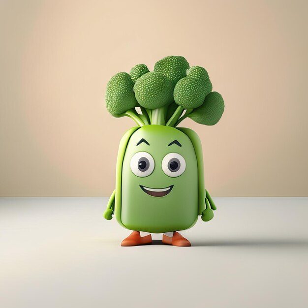 Foto personaggio mascotte vegetale ia generativa